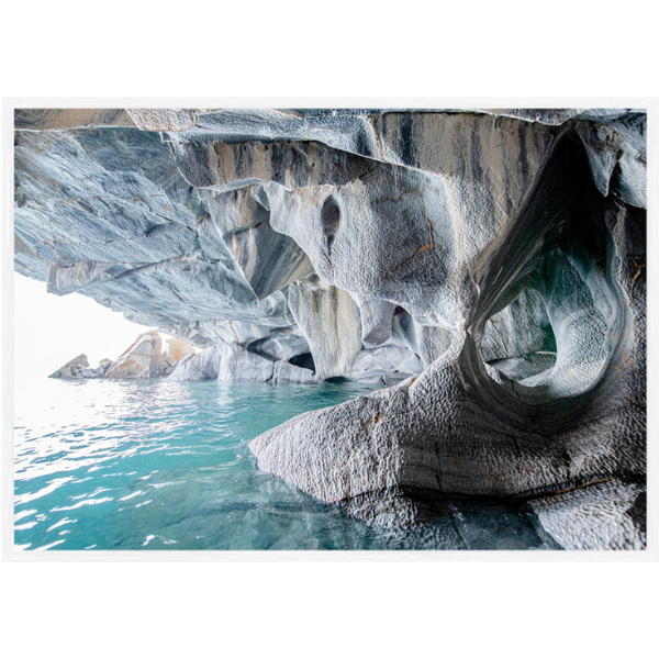 Beautiful Sea Cave with Naturally Carved Shapes and Colours