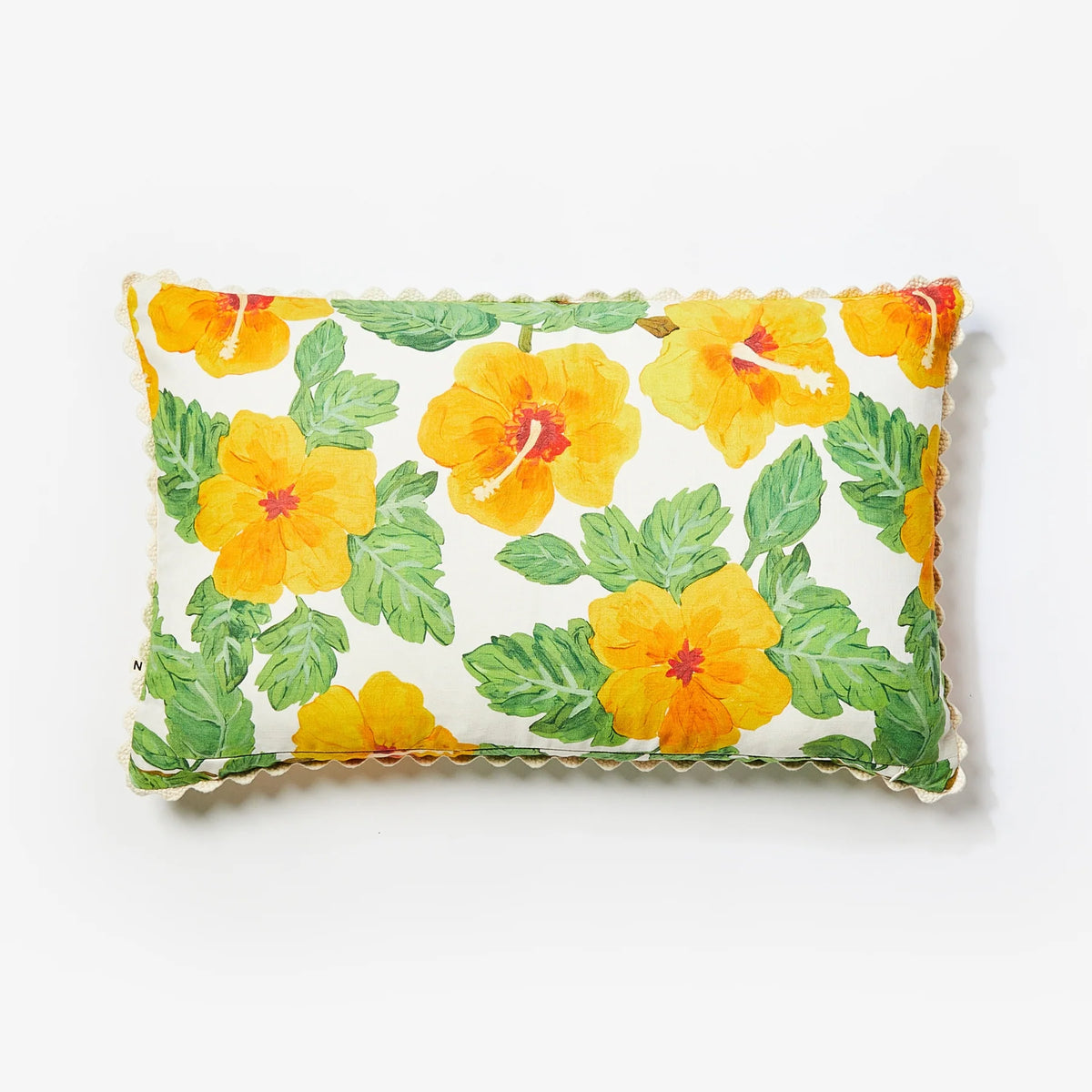 Bonnie and Neil Hibiscus Yellow Cushion - FC391