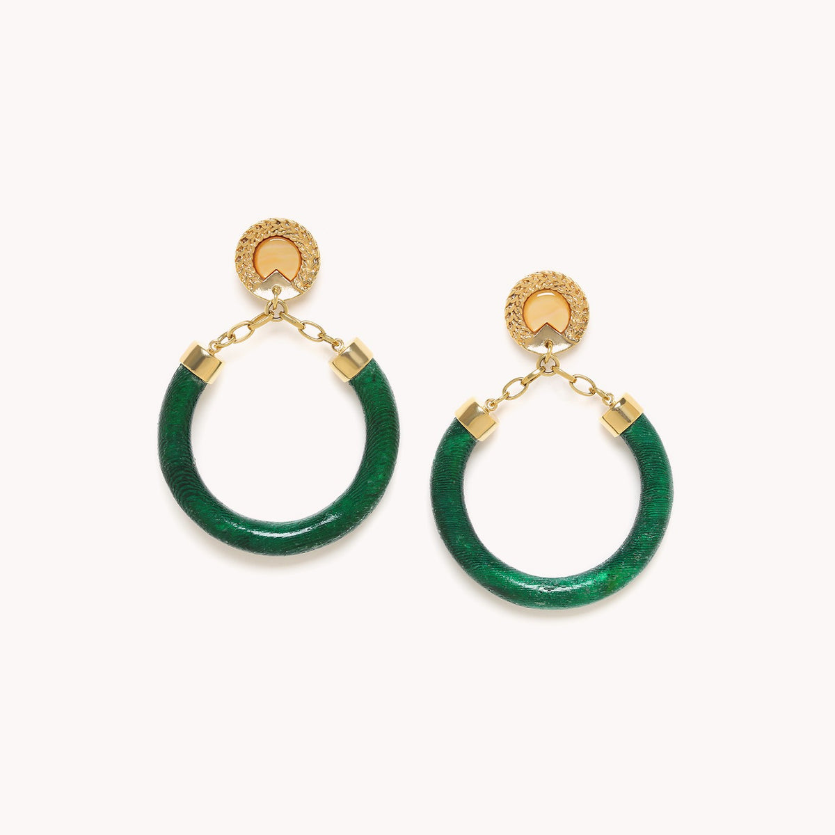 Nature Bijoux Green Gypsy Post Earrings 12--79003