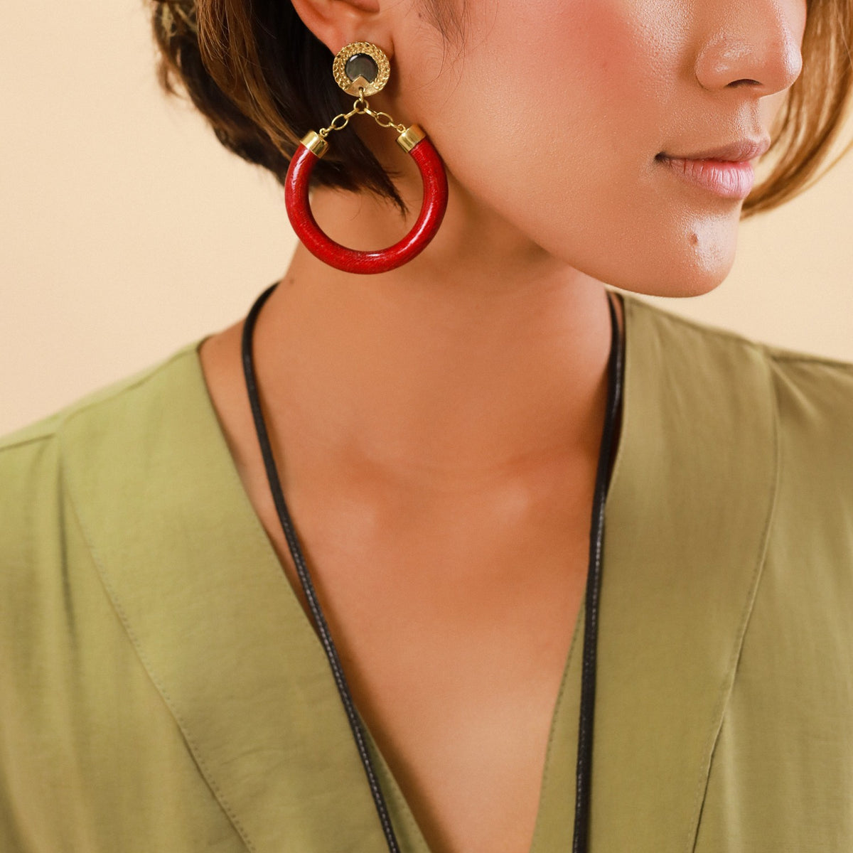 Nature Bijoux Red Gypsy Post Earrings 12--79000
