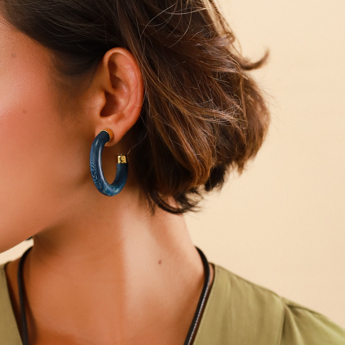 Nature Bijoux Kinsley Blue Creole Earrings 12--79007