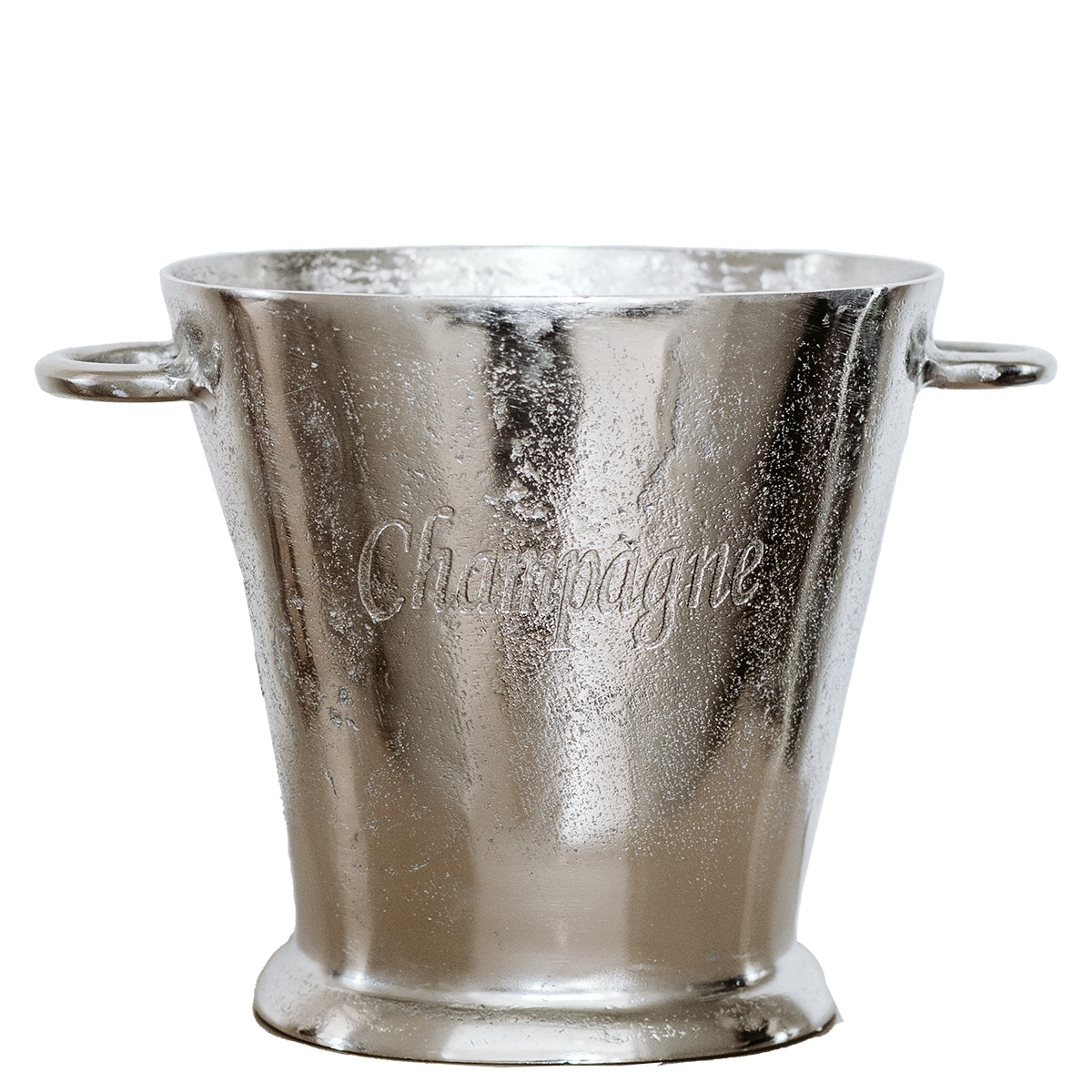 Contemporary Champagne Bucket - Raw Nickel BOW664