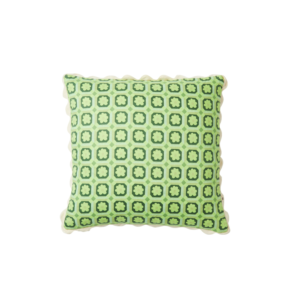 Bonnie and Neil Tiny Aster Green Cushion C2912