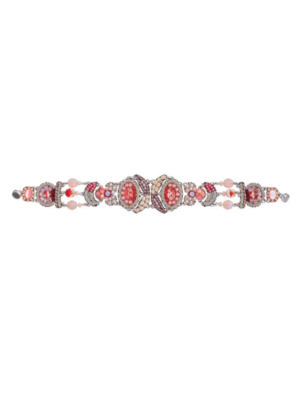 Image of bracelet using vibrant red-orange and pink set in this Gogi Pearls to resemble their namesake, Gogi Berries. This soft, feminine range from Ayala Bar&#39;s 2020 Summer range is simply exquisite.