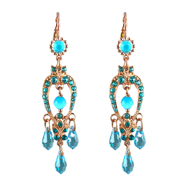 Aqua dangle hotsell earrings