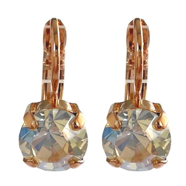 Clear Crystal Moonlight Mariana earrings have been set with rose gold plating on a French hook.