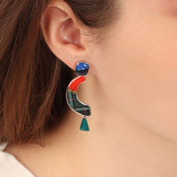 Half moon 2025 dangle earrings