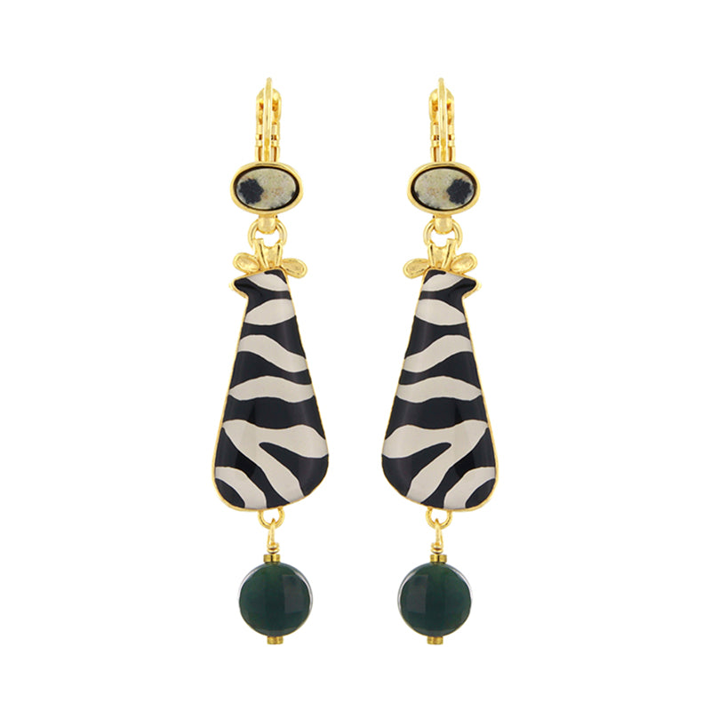 Taratata Zebra Lever Back Earrings H25-04728-202