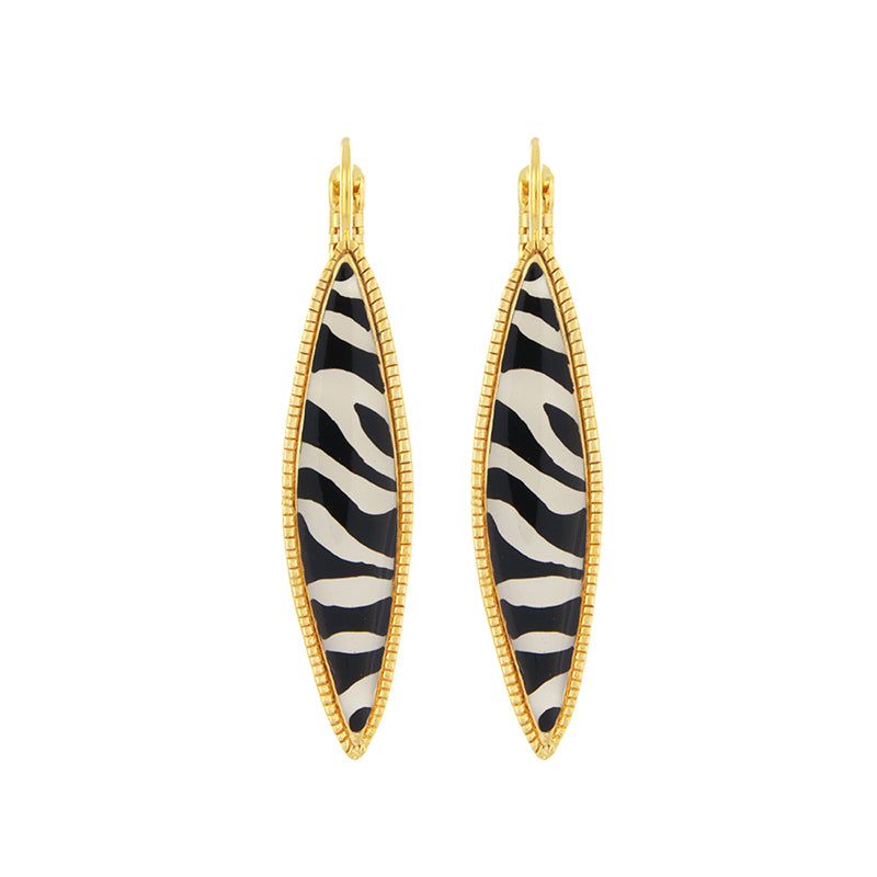 Taratata Zebra Lever Back Earrings H25-04730-202