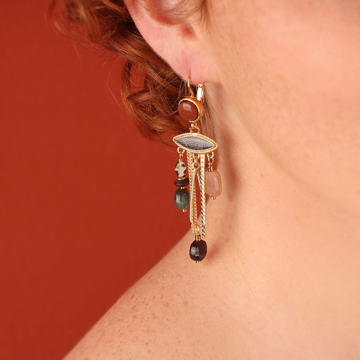 Taratata Zebra Lever Back Earrings H25-04735-20M