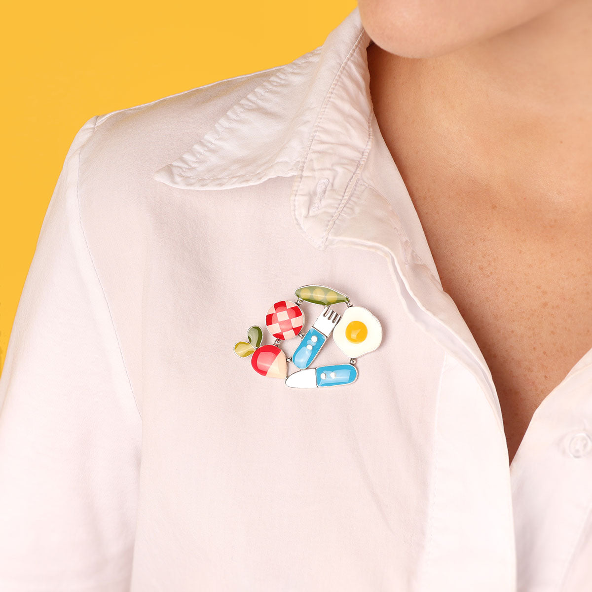 Taratata Dinette Brooch H25-09207-10M