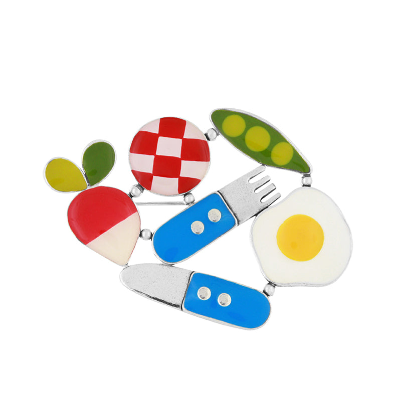 Taratata Dinette Brooch H25-09207-10M