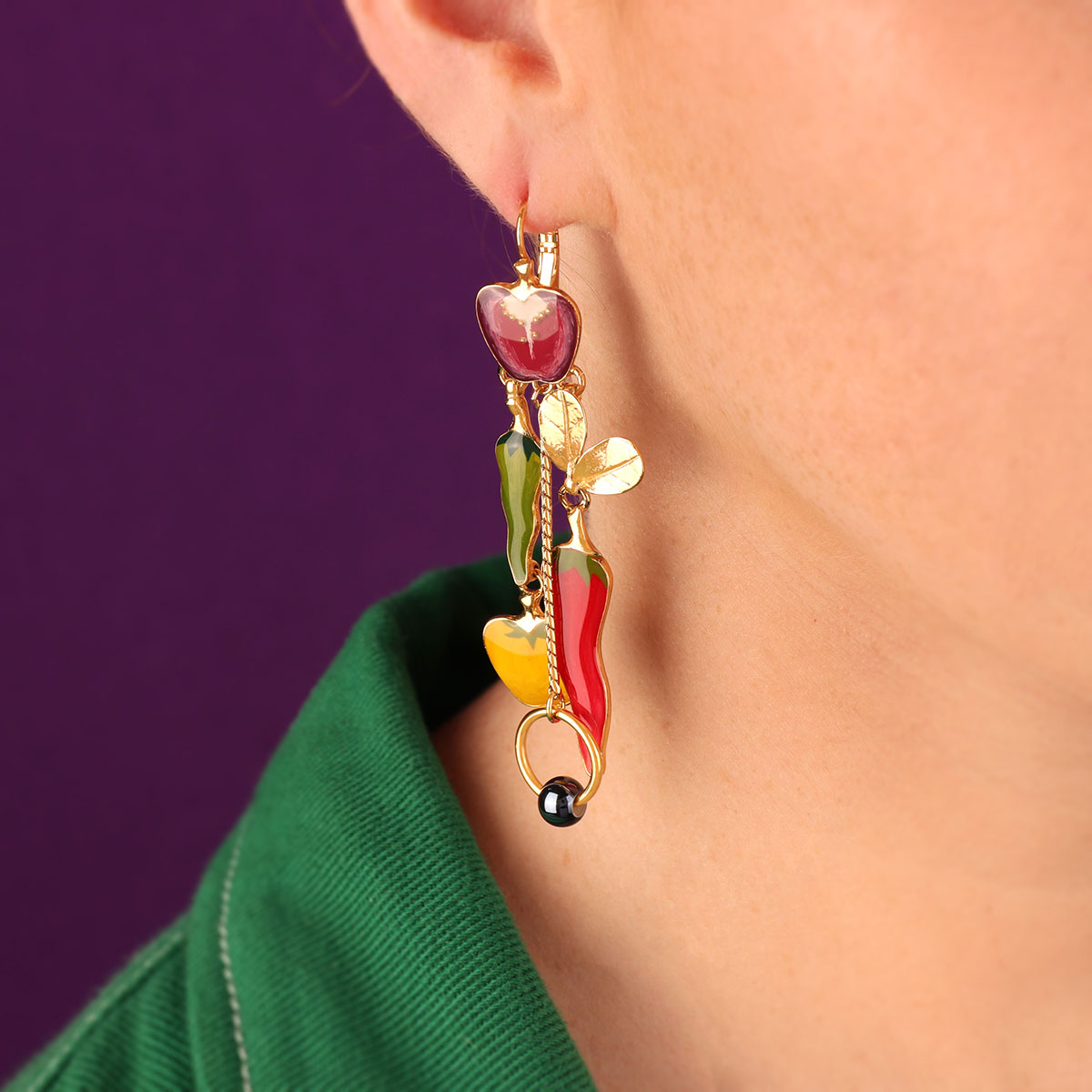 Taratata Paprika Lever Back Earrings H25-12704-20M