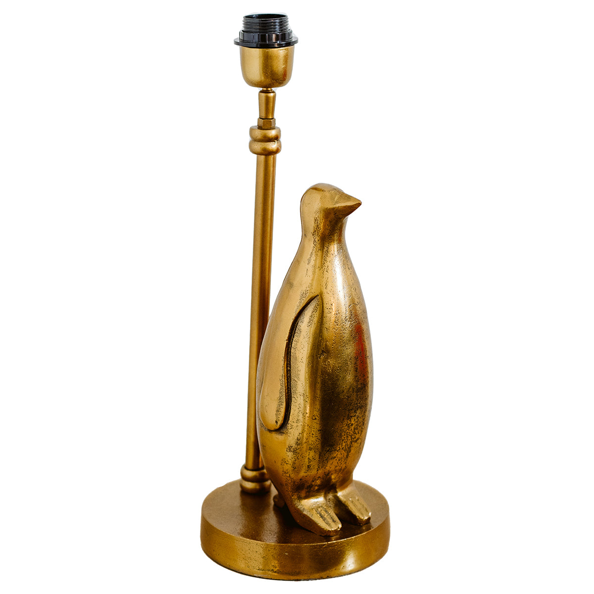 Penguin Lamp Base - Antique Gold LAM314