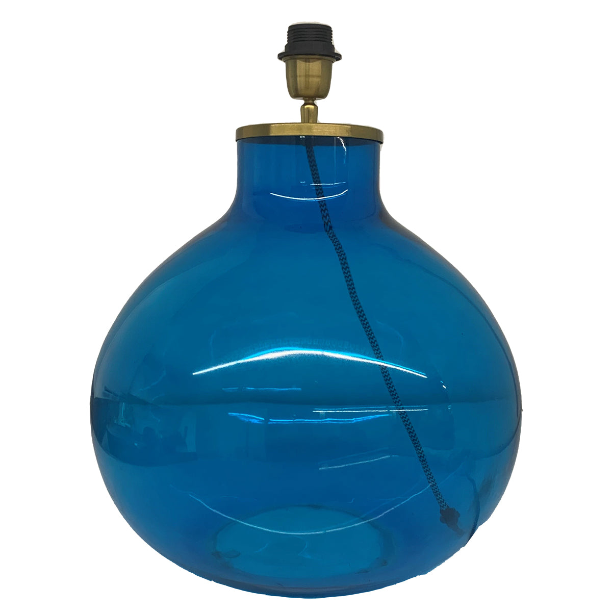 Glass Ball Lamp Base - Blue LAM323
