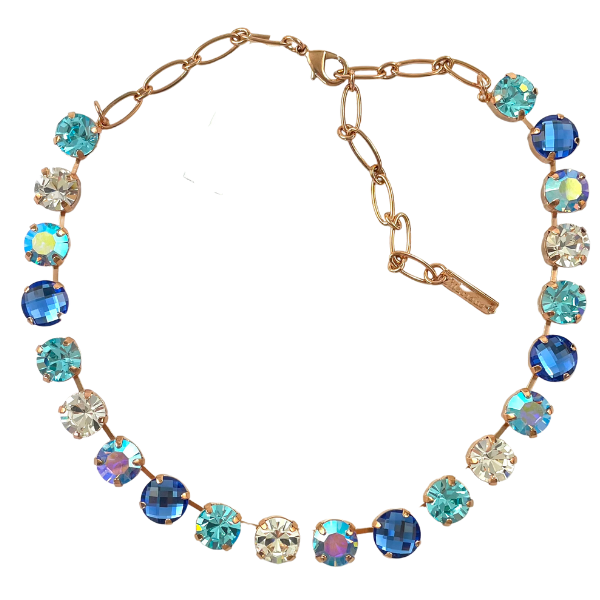 Aqua crystal deals necklace