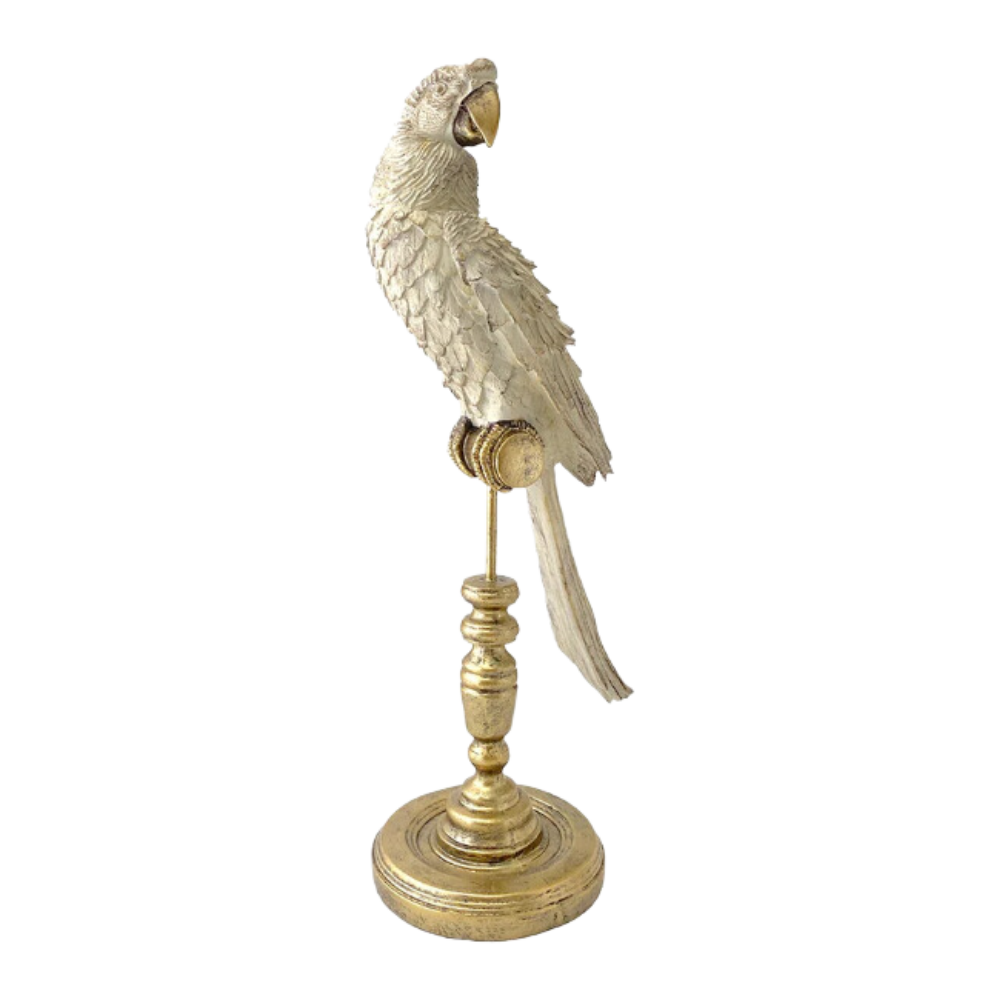 CAM Ornithology Aviary Perroquet Royale - Blanc Gold ORN104G