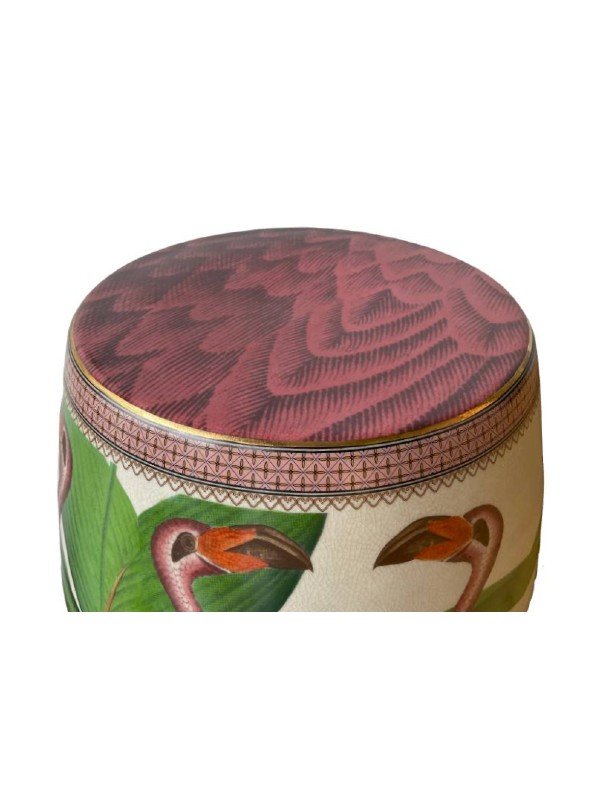 CAM Oriente Flamingo Porcelain Stool ORT026