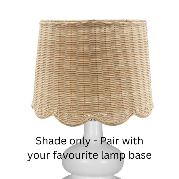 White discount woven lampshade