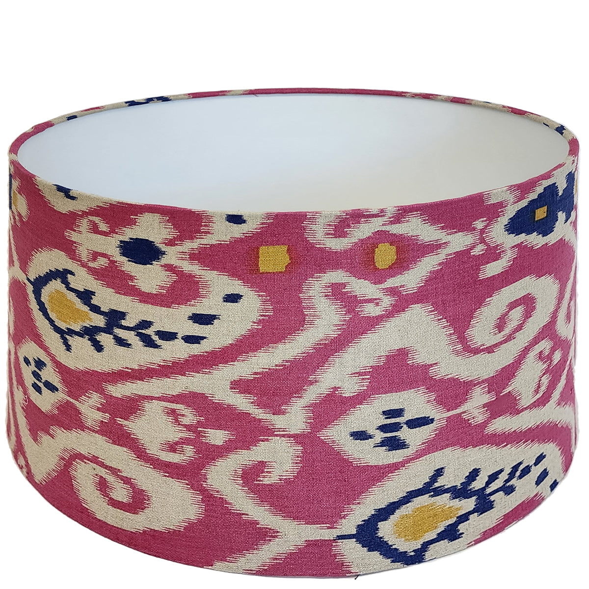 Indonesian Ikat style linen lamp - pink
