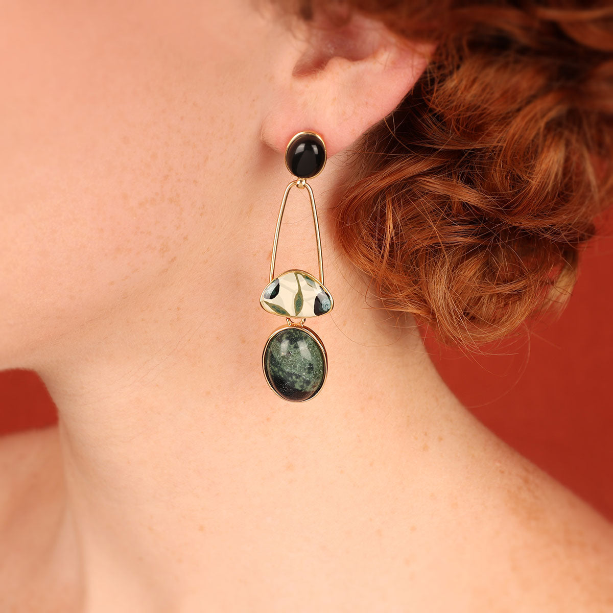 Taratata Olive Stud Earrings W25-02919-20M