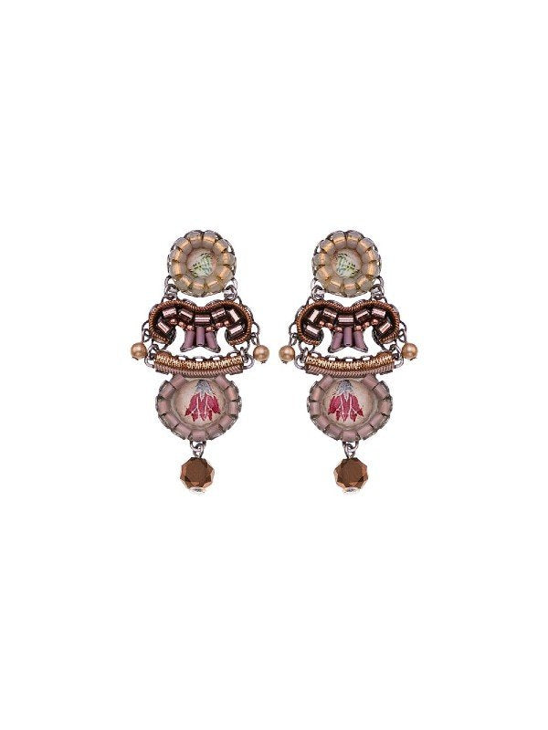 Ayala Bar Classic Royal Gold, Cocoa Earrings C1539